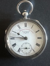 Antique solid silver pocket watch Chester 1903 working fine