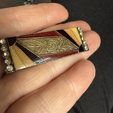 Geometric Art Deco Bar Brooch