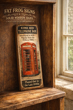 Red Telephone Box sign vintage
