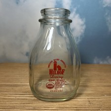 Half Pint Glass Cream Top Milk