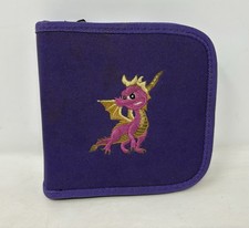 Official Spyro The Dragon Vintage CD Wallet Case PS1 Holds 14 Discs Purple (K5)