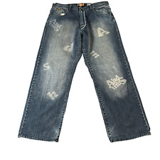 Vintage Akademiks Hip Hop Jeans 36 30 * Logo Baggy Loose Skater Streetwear Y2K