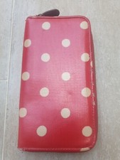 CATH KIDSTON RED SPOT PURSE WALLET ZIP ROUND