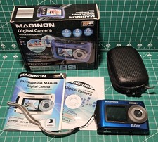 Maginon Splash 80 Waterproof Camera 8MP 3M Dual-Screen Blue Tested & Working