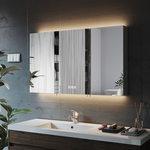 Bathroom mirror cabinet with - cabinet,