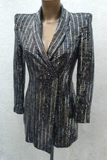 Zara Silver Black Sequin