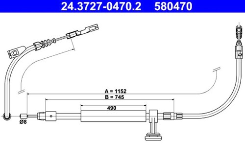 Parking brake cable - brake,