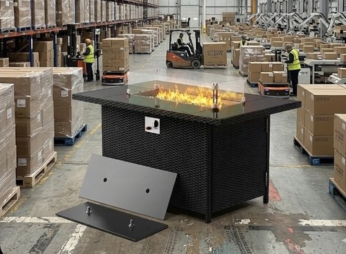 Outdoor propane gas fire - gas, pit