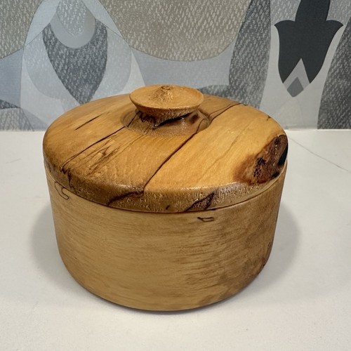 Turned wood canister 5x3 - turned, 5x3”