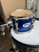 Free P&P. 8”  Tom Drum. 8x6” Blue Finish. Arm Included Too.
