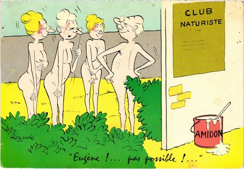 Cpm naturists humor pin up - naturists,