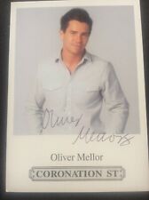 Signed TV Promo Photo Print Coronation Street Actor Oliver Mellor Dr Matt Carter