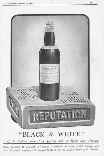 Black white whisky - white, on