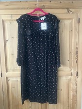 Black Tulip Floral Print Knee