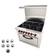 Commercial Gas Range 6 Burner