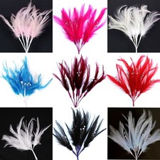 Diamante Feathers 6 Wired Stem