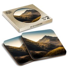 2 x Boxed Square Coasters -