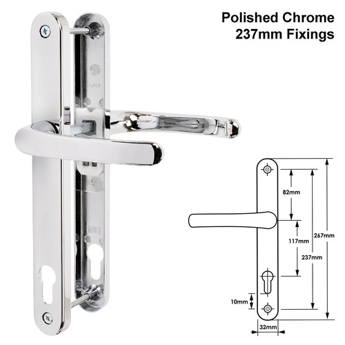 Upvc door handle - handle, pair