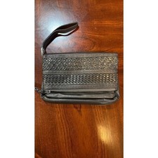 Brighton wonder weave metallic silver organizer clutch
