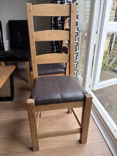 Oak ladder back - ladder, chairs