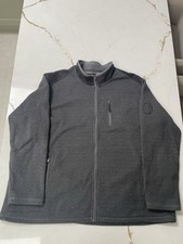 Guinness Men’s Grey 1/4 Zip Pullover Sweater 4XL 58 Chest Navy Graphic Worn