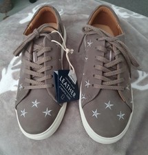 Joules Women Solena Luxe Cupsole Trainers - Grey Star Print- Adult 7