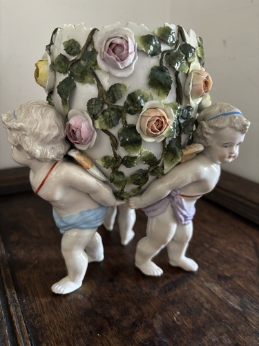 Sitzendorf porcelain cherub - sitzendorf,