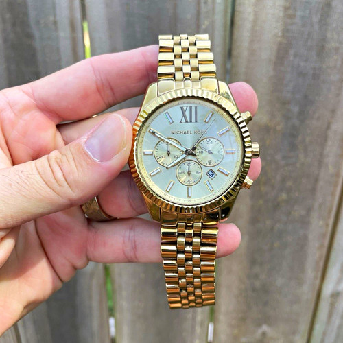 Michael kors gold chronograph - gold,