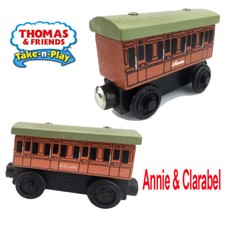 2Pcs Annie & Clarabel Wooden