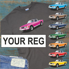 Triumph Stag T Shirt, Personised Plate Classic Car 8 Colours Great Gift S-4XL