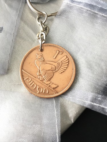 Coin keyring old irish - coin, penny