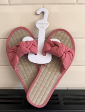 Accessorize Monsoon Ladies Seagrass Flip Flops Size M UK 5 /6 Pink - Brand New