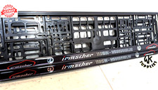 2x car number plate frame surround holder gel dome best fit Vauxhall Irmscher