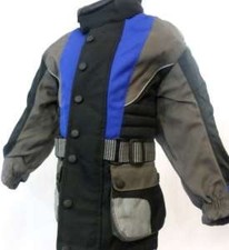 MB Childrens Childs Kids Motorcycle Motorbike Clearance Textile Jacket Blue T