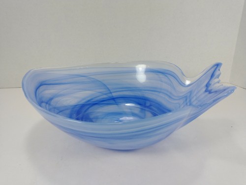 Blue swirl decorative glass - swirl,