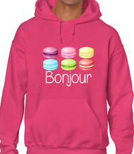 BONJOUR MACAROON HOODY HOODIE CUTE FRENCH FASHION DESIGNER PARIS CUTE TOP