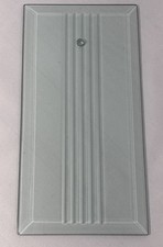 VTG Chandelier 8"x4" Beveled Glass Panel Etched 5 Lines Replacement Rectangle #A