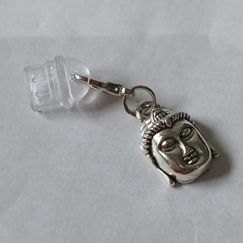 Silver tone metal - silver, head