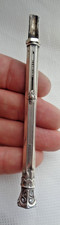 19TH CENTURY VICTORIAN SOLID SILVER COMBINATION PROPELLING PENCIL & DIP INK PEN
