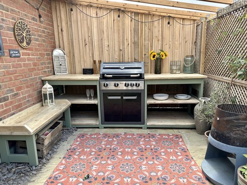 Outdoor kitchen with bbq - outdoor,