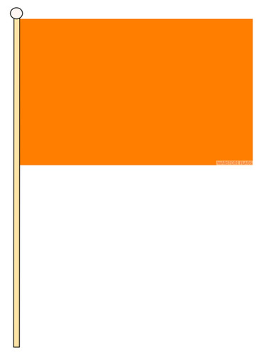Plain orange large hand waving - hand,