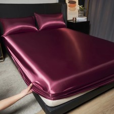 Luxury silk satin fitted sheet - luxury,