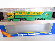 CORGI SUPERHAULERS TY86606 SCANIA CURTAINSIDE MACFARLANE TRANSPORT , 2001 BNIB