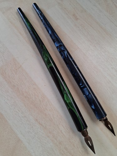 Dip pen blue - x, green