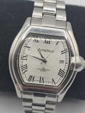 Amadeus Men's Quartz Watch AM00593 Stainless Steel Strap New Battery VGC Working