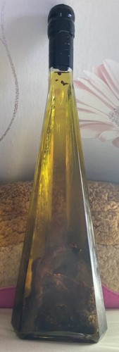 Vintage pyramid glass bottle - glass,
