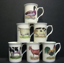 SET OF 6 MUGS SIMPLE ANIMALS