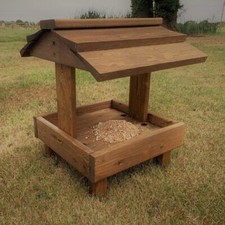 Wooden Bird Feeder Table With