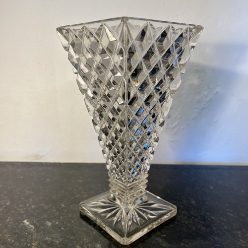 Cut glass crystal vase diamond - glass,