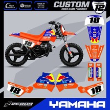 YAMAHA PW50 GRAPHICS KIT PEEWEE GRAPHICS MINI BIKE PROG BLUE / ORANGE